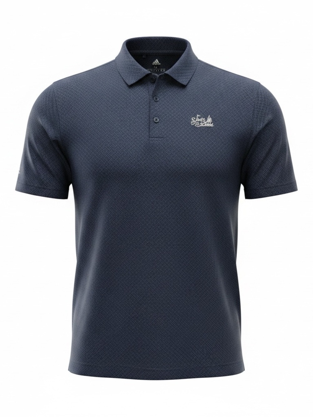 adidas 90s y2k style Golf Polo athletic Shirt Blue King & Bear embroidered xl